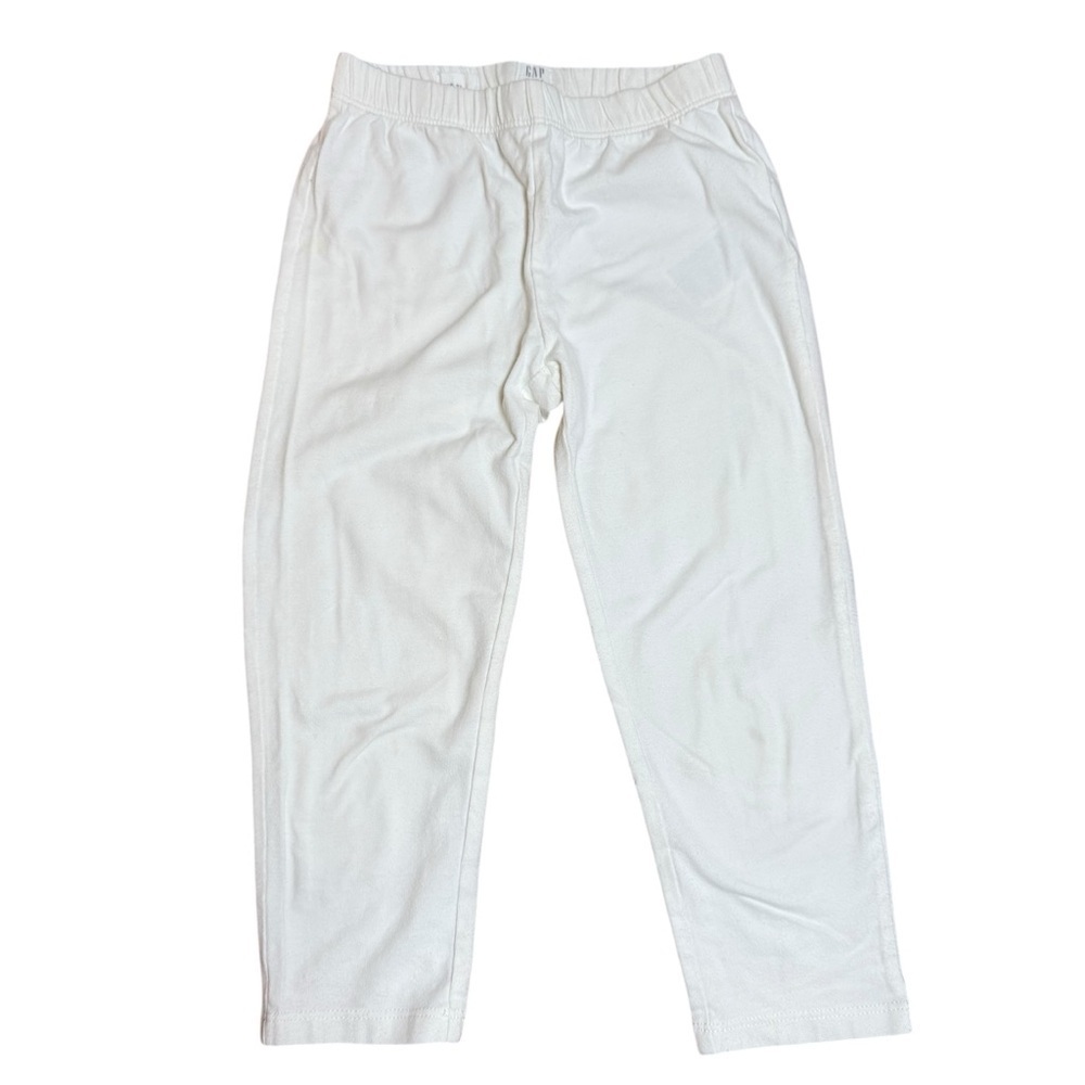 GAP Kids White Leggings Elastic Waist Size 6-7 Cotton Stretch